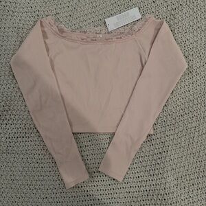 NWT Urban Outfitters Lacey Pink Long Sleeve